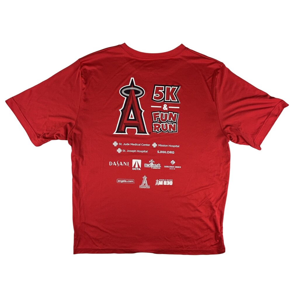Los Angeles Angels Shirt Mens XL Red MLB Baseball 5K Fun Run Event Team 2018